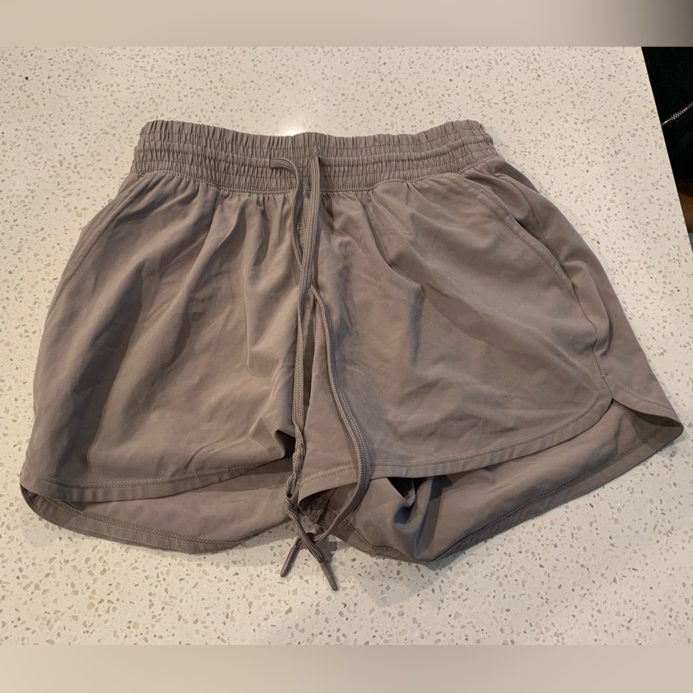 YPB Abercrombie taupe/grey athletic shorts